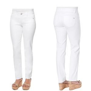 Democracy White Ab Solutions Straight Leg Jean
